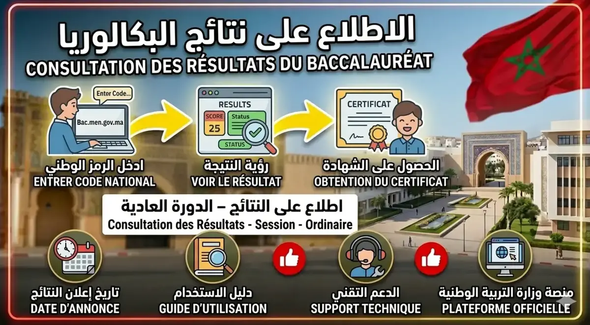 Bac.men.gov.ma 2026 الاطلاع نتائج البكالوريا الدورة العادية